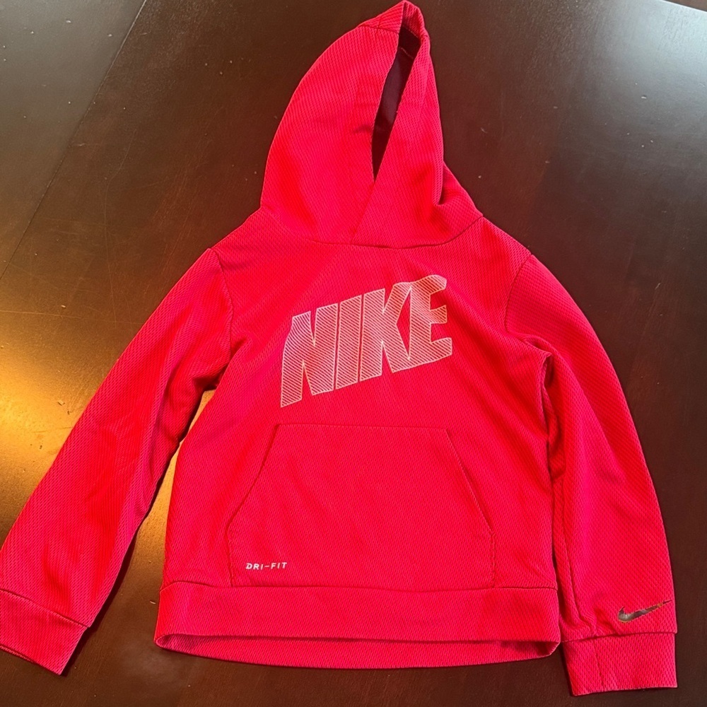Nike Kids Red Hoodie with Logo